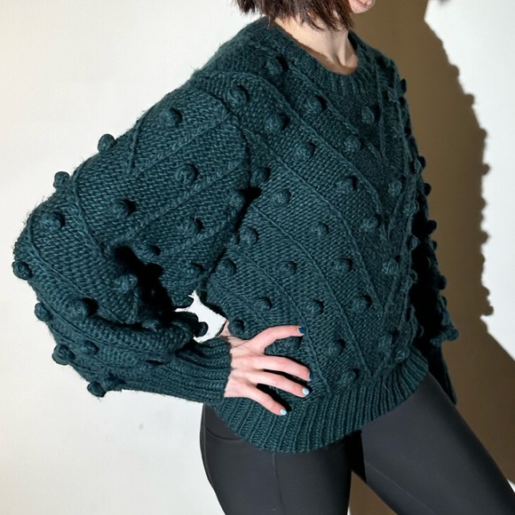 Hunter Green C/MEO COLLECTIVE sweater - Picture 2 of 4